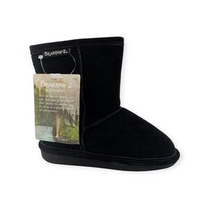 Bearpaw Kids Black‎ Suede Winter Boots Warm Comfortable Classic